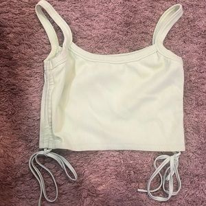 tiger mist lime green crop top